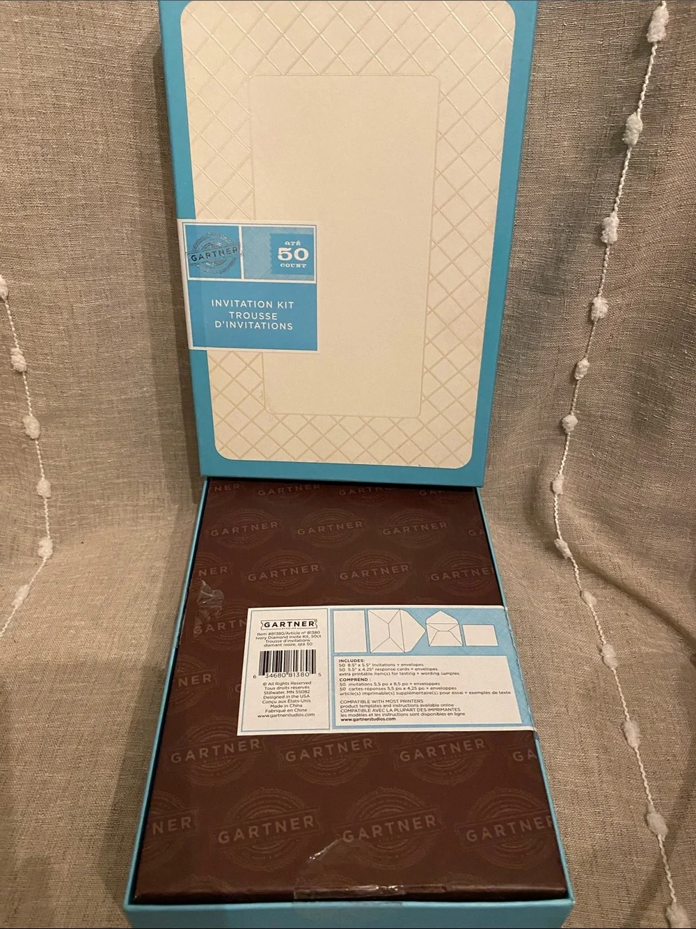 Printable Wedding Invitation Kit - Cards, envelopes & RSVP cards Ivory - 100 ct